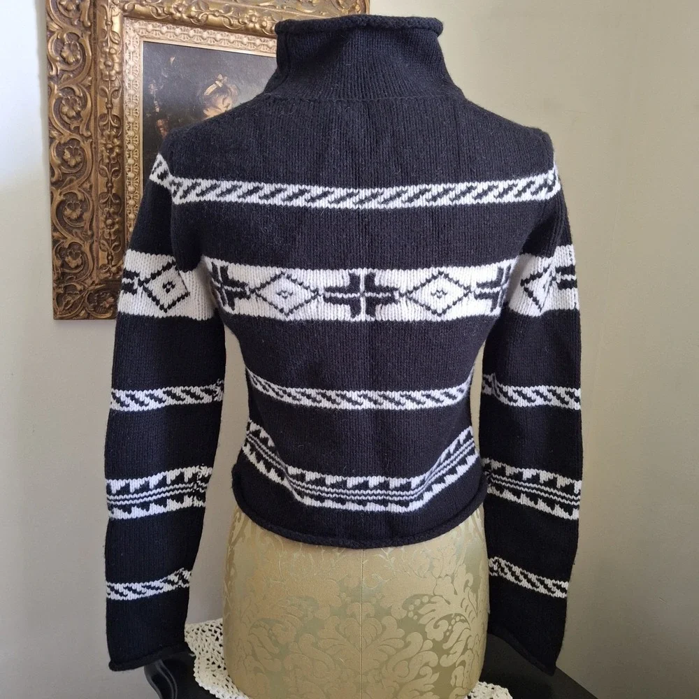 Polo Ralph Lauren 1999 Fair Isle Wool Turtleneck Sweater | Museum-Archived (XS) - Picture 3 of 7